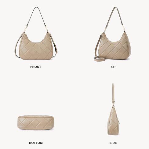 BOSTANTEN Crescent Hobo Bags for Women Quilted Crossbody Shoulder Purses with Long and Short Straps in Saudi Arabia