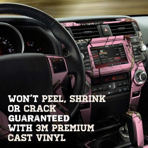 Mossy Oak Graphics Interior Auto Dash Kit, Easy to Install, No-fade, Cast Vinyl, Hi-Def, Matte Finish, 12" x 20", Many Patterns in Kuwait