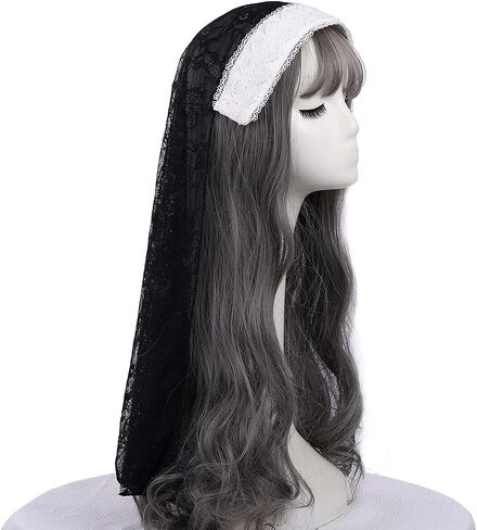 BPURB Nun Costume Cosplay Headpiece Accessories Nun Hat for Halloween Carnival Party Role Play in Saudi Arabia