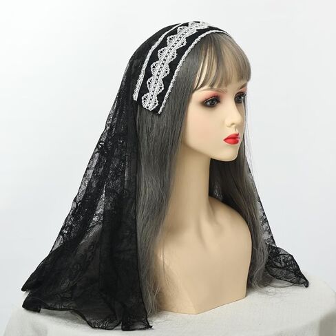 BPURB نون زي تأثيري خوذة الملحقات قبعة راهبة لحفلة الهالوين كرنفال لعب الأدوار in Kuwait