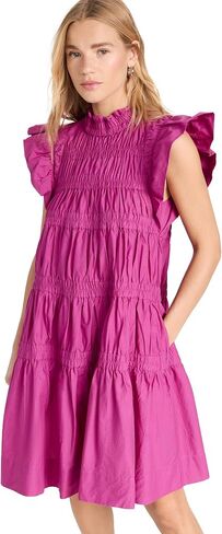 Sea Women's Steph Cotton Flutter Sleeve Tunic Dress in Saudi Arabia