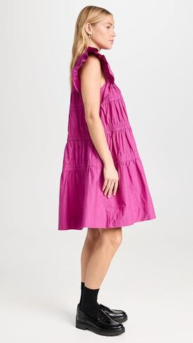 Sea Women's Steph Cotton Flutter Sleeve Tunic Dress in Saudi Arabia