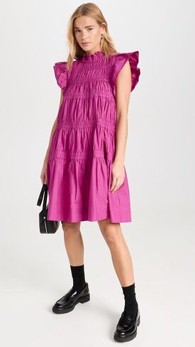 Sea Women's Steph Cotton Flutter Sleeve Tunic Dress in Saudi Arabia