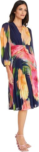 Maggy London Long Sleeve Chiffon Empire Waist Semi Formal Wedding Guest Dresses for Women in Saudi Arabia