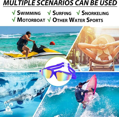 YTSWIM Adult Swimming Goggles, Anti Fog UV Protection Wide View Swim Goggles for Men Women in Saudi Arabia