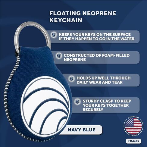 Five Oceans Floating Neoprene Keychain, Multiple Colors in Saudi Arabia