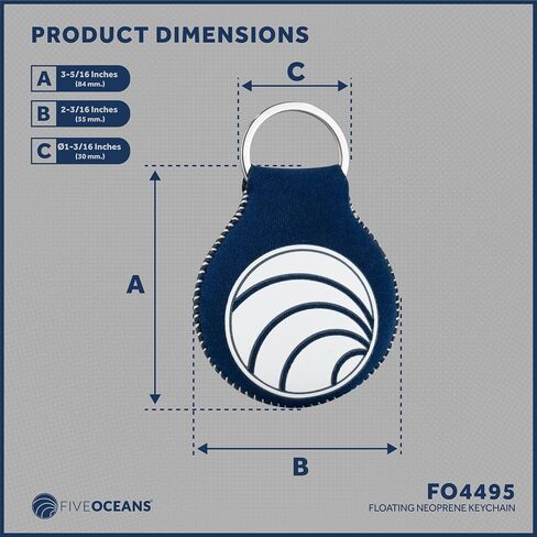 Five Oceans Floating Neoprene Keychain, Multiple Colors in Saudi Arabia