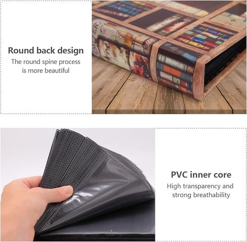 ألبوم صور يحمل 4 × 6 صور، 200 صورة بجيوب عمودية، 50 صفحة كتاب صور جلدي، صور سعة للعطلات العائلية والذكرى السنوية وأعياد الميلاد وحفلات الزفاف (خزانة الكتب) in Kuwait