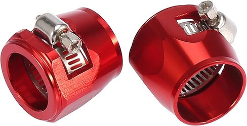 X AUTOHAUX 4 قطعة AN12 عرافة خرطوم السيارة الأحمر التشطيب مرنة الأنابيب المطاطية المشبك مع المسمار الفرقة محول المناسب لأنبوب المياه الوقود النفط in Kuwait