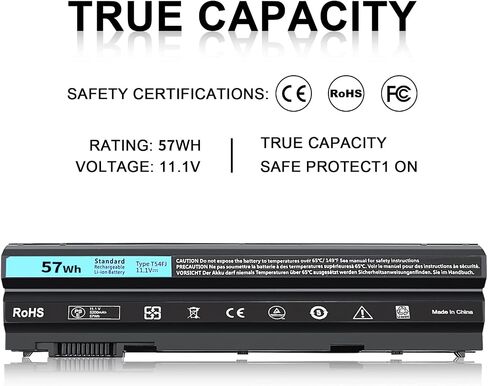 TSKYBEAR New Replacement T54FJ Laptop Battery for Dell Latitude E6420 E6430 E6440 E6540 E5420 E5430 E5520 E5530 E6530; Inspiron 14R 5420 15R 5520 7520 17R 5720 7720 P/N: 8858X 1 M5Y0X T54F3 X57F1 1 in Saudi Arabia