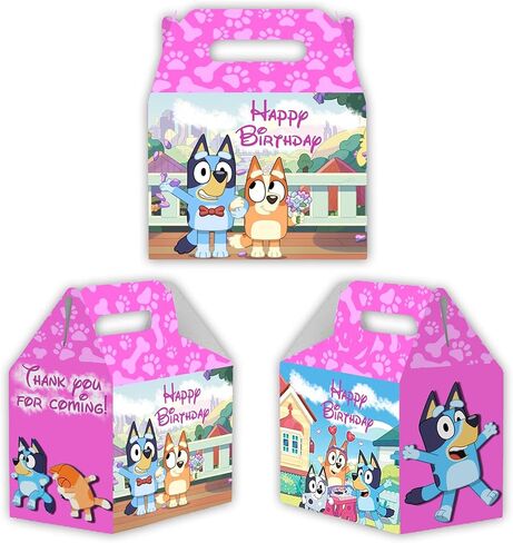Blue Dog Gable Candy box - 12pack - Size 4.4 x4.5 x3in (Happy Birthday, Blue) in Saudi Arabia