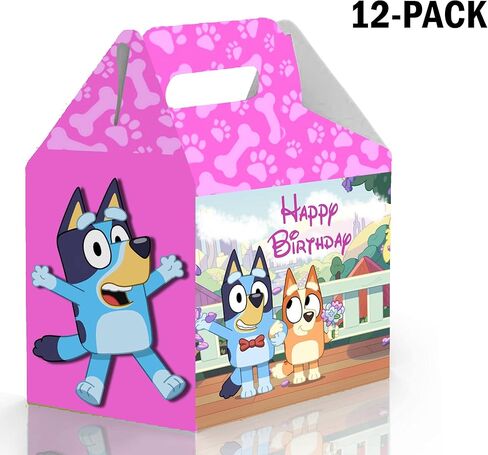 Blue Dog Gable Candy box - 12pack - Size 4.4 x4.5 x3in (Happy Birthday, Blue) in Saudi Arabia