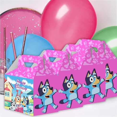Blue Dog Gable Candy box - 12pack - Size 4.4 x4.5 x3in (Happy Birthday, Blue) in Saudi Arabia