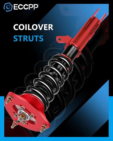 ECCPP Coilover Struts Spring Shocks دعامات تعليق ارتفاع قابلة للتعديل لفائف الصدمات الربيعية مناسبة لـ 2003-2008 لسيارة Toyota Corolla /2003-2008 لسيارة Toyota Matrix (غير مناسبة لطراز AWD أو XRS) - أحمر in Saudi Arabia