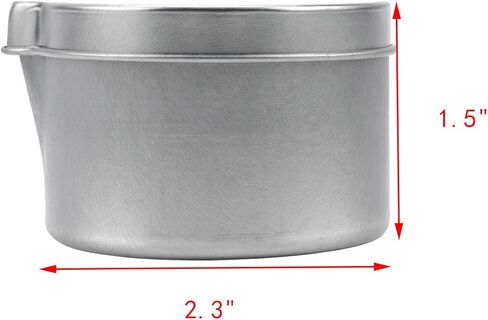 علب شموع جيساتيس 16 قطعة من برطمانات الشموع المعدنية لصنع الشموع، حاوية شموع فارغة مع غطاء، فضي in Kuwait