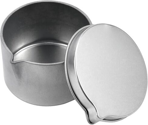 علب شموع جيساتيس 16 قطعة من برطمانات الشموع المعدنية لصنع الشموع، حاوية شموع فارغة مع غطاء، فضي in Kuwait