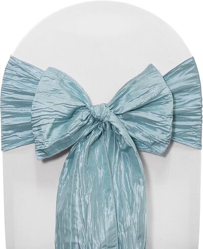 YOUR CHAIR COVERS - Crinkle Taffeta Chair Sashes Blush (Pack of 10), Chair Sashes for Weddings, Events, Hotels and Catering Services in Kuwait