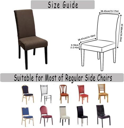 Set of 4 Chair Covers for Dining Room Soft Thick Velvet Stretch Parsons Chair Slipcovers Home Farmhouse Decor Washable Removable Chair Protector for Banquet Hotel Ceremony (4, Dark Green) in Saudi Arabia