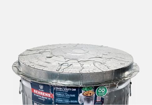 Trash Can Lid, Galvanized Steel Silver for 31 gal Cans in Saudi Arabia