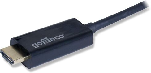 كابل gofanco® Mini DisplayPort بطول 3 أقدام مطلي بالذهب 1.2 إلى HDMI 4K (متوافق مع Thunderbolt 2) للأنظمة المجهزة بمنفذ DisplayPort صغير للاتصال بتلفزيونات HDMI عالية الدقة أو الشاشات (mDP4kHDMI3F) in Kuwait