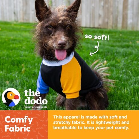 تي شيرت Dodo Happy Pet Happy Life Dog، لون أسود؛ حجم كبير؛ الملابس اليومية للكلاب، تي شيرت لطيف للكلاب، ملابس لطيفة للكلاب، مجموعة الدودو للكلاب in Kuwait