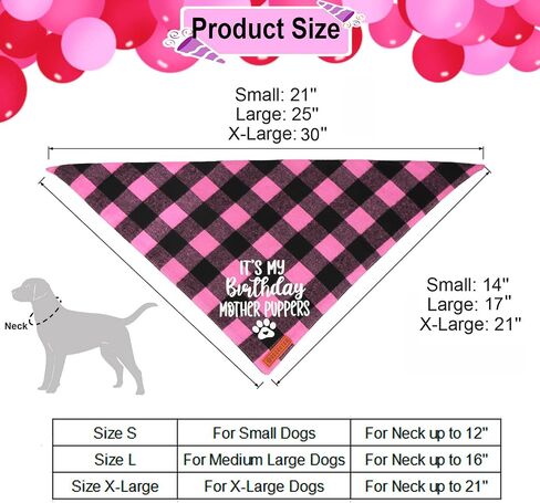 ADOGGYGO Dog Birthday Bandana, Multi Size Offered, Blue Plaid Birthday Boy Dog Bandana for Large and Extra Large Dogs Pets (Blue, X-Large) in Saudi Arabia