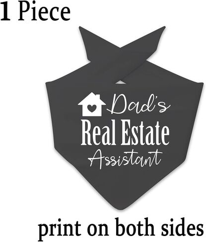 JXGZSO 1 Piece Real Estate Dog Bandana Mom's/Dad’s Real Estate Assistant Dog Bandana Real Estate Assistant Cat Scarf (Dad Real Estate D) in Saudi Arabia