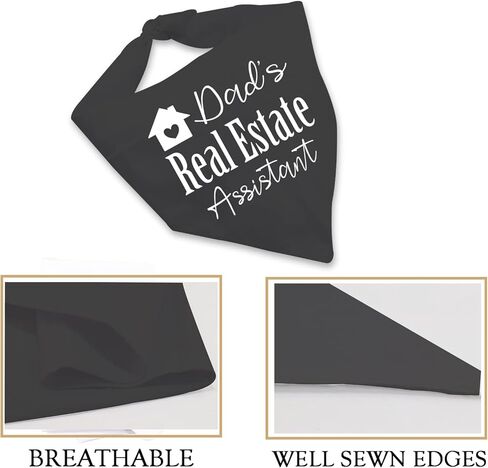 JXGZSO 1 Piece Real Estate Dog Bandana Mom's/Dad’s Real Estate Assistant Dog Bandana Real Estate Assistant Cat Scarf (Dad Real Estate D) in Saudi Arabia