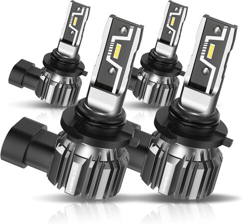 مجموعة مصابيح LED NOVSIGHT 9005 9006 9005/HB3 9006/HB4 300% لمبات ساطعة 1:1 مجموعة مصابيح LED صغيرة الحجم لمبات الإضاءة الضبابية البديلة 6500K أبيض بارد in Kuwait