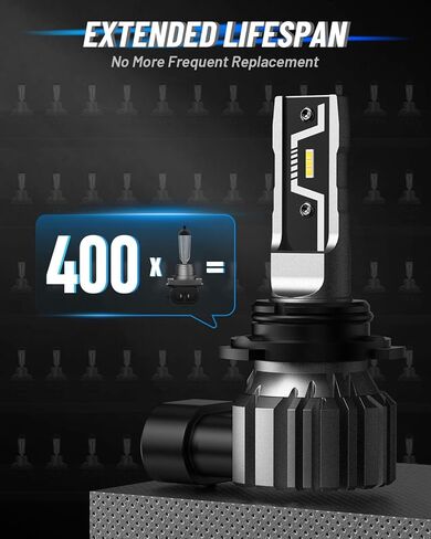 مجموعة مصابيح LED NOVSIGHT 9005 9006 9005/HB3 9006/HB4 300% لمبات ساطعة 1:1 مجموعة مصابيح LED صغيرة الحجم لمبات الإضاءة الضبابية البديلة 6500K أبيض بارد in Kuwait