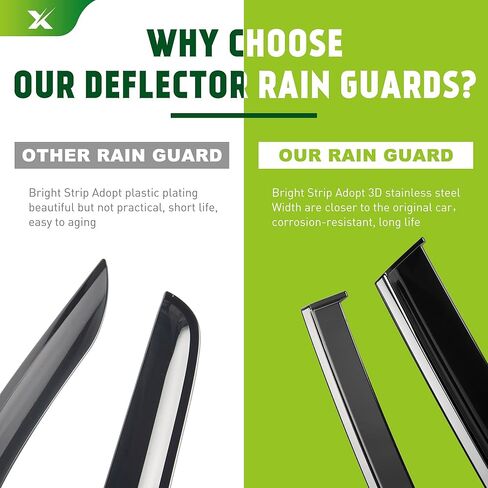 واقيات مطر للنافذة الجانبية بشريط مناسب لسيارة Hyundai Elantra 2020 2021 2022 2023 2024، أقنعة تهوية لنوافذ السيارة، عاكسات نافذة متينة، عاكس فتحة تهوية، أسود 4 قطع in Kuwait