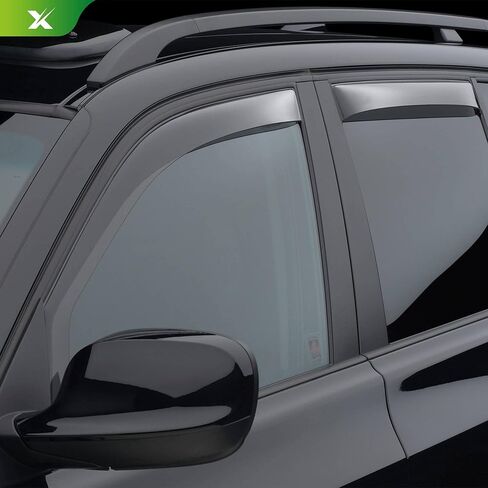 واقيات مطر للنافذة الجانبية بشريط مناسب لسيارة Hyundai Elantra 2020 2021 2022 2023 2024، أقنعة تهوية لنوافذ السيارة، عاكسات نافذة متينة، عاكس فتحة تهوية، أسود 4 قطع in Kuwait