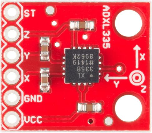 اندلاع مقياس التسارع ثلاثي المحاور من SparkFun - مستشعر تناظري ADXL335 / نطاق استشعار مقياس تسارع MEMS +/-3 جرام الطاقة الموصى بها: 1.8 و3.6 فولت تيار مستمر. in Saudi Arabia