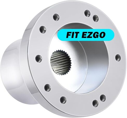 Golf Cart Steering Wheel Adapter, Golf Cart Steering Wheel Adapter Hub Only For EZGO TXT & RXV Golf Cart, Silver in Saudi Arabia