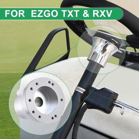 Golf Cart Steering Wheel Adapter, Golf Cart Steering Wheel Adapter Hub Only For EZGO TXT & RXV Golf Cart, Silver in Saudi Arabia