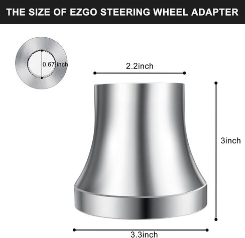 Golf Cart Steering Wheel Adapter, Golf Cart Steering Wheel Adapter Hub Only For EZGO TXT & RXV Golf Cart, Silver in Saudi Arabia
