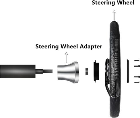 Golf Cart Steering Wheel Adapter, Golf Cart Steering Wheel Adapter Hub Only For EZGO TXT & RXV Golf Cart, Silver in Saudi Arabia