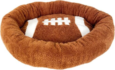 سرير TONBO ناعم من القطيفة صغير لطيف ومريح لكرة القدم للكلاب والقطط، مناسب للغسيل والتجفيف (كرة القدم) in Kuwait