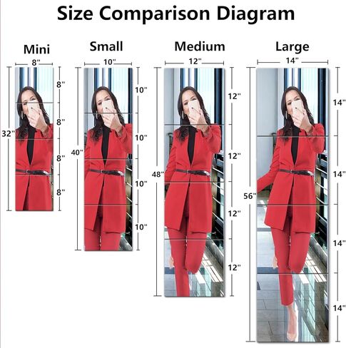 بلاط مرآة كامل الطول مقاوم للكسر، مرآة للجدار، مرآة لكامل الجسم للأطفال، 4 قطع مقاس 10 × 10 بوصة، مصنوعة من بلاستيك أكريليك شبكي بدون إطار، مثبتة على الحائط لصالة الألعاب الرياضية المنزلية والحمام والباب in Kuwait