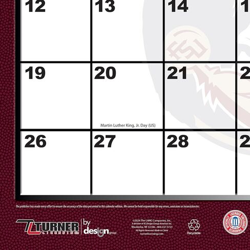 Turner Sports Florida State Seminoles 2025 22x17 Desk Calendar (25998061478) in Saudi Arabia