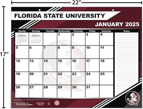 Turner Sports Florida State Seminoles 2025 22x17 Desk Calendar (25998061478) in Saudi Arabia