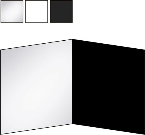 12" x 8" Light Reflector 3 in 1 Photography Reflector Cardboard, Photo Reflector Foldable Light Diffuser Board for Food and Product Studio Photography Lighting, Black, Silver and White in Saudi Arabia