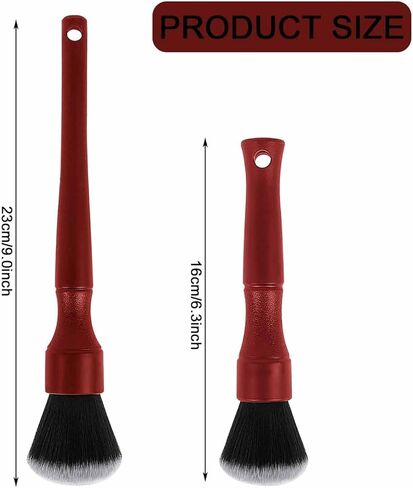 قطعتان من فرشاة تفصيل السيارة، مجموعة فرش تفصيل شعر الخنزير فائقة النعومة، مجموعة فرش تفصيلية للسيارة، أداة فرشاة تنظيف التفاصيل التلقائية للجزء الخارجي الداخلي in Kuwait