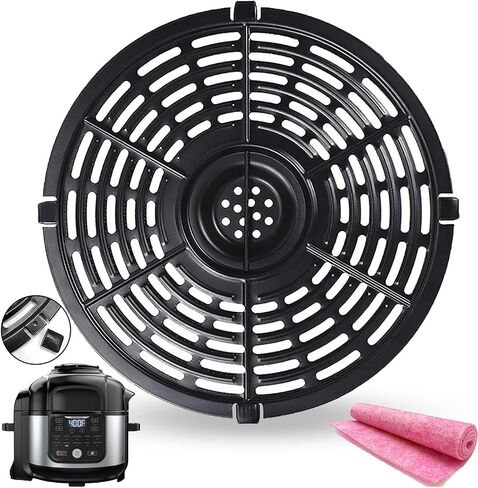 رف مقلاة الهواء للنينجا 6.5QT OS301/FD302/FD305/OP302/OS300 Foodi مقلاة ضغط الهواء، مقلاة هوائية مطورة، صينية شواء، لوحة إدراج شبكة رف لمقلاة الهواء Ninja 6.5QT in Saudi Arabia