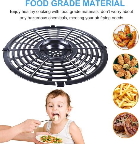 رف مقلاة الهواء للنينجا 6.5QT OS301/FD302/FD305/OP302/OS300 Foodi مقلاة ضغط الهواء، مقلاة هوائية مطورة، صينية شواء، لوحة إدراج شبكة رف لمقلاة الهواء Ninja 6.5QT in Saudi Arabia