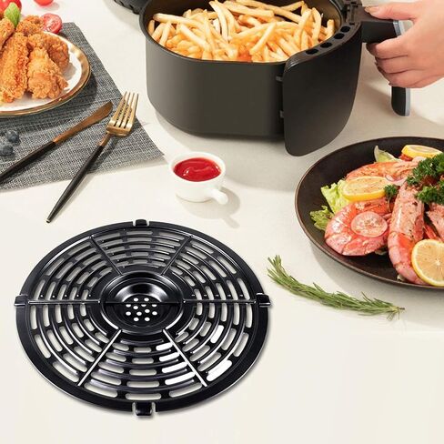 رف مقلاة الهواء للنينجا 6.5QT OS301/FD302/FD305/OP302/OS300 Foodi مقلاة ضغط الهواء، مقلاة هوائية مطورة، صينية شواء، لوحة إدراج شبكة رف لمقلاة الهواء Ninja 6.5QT in Saudi Arabia