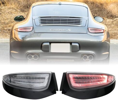 USR 05-11 911 997 Sidemarker Lamp - LED Euro Clear Front Bumper Side Marker Light Assembly Set (Left + Right) Compatible with 2005-2011 Porsche 911 Carrera 997 (Amber LED, Clear Lens) in Saudi Arabia