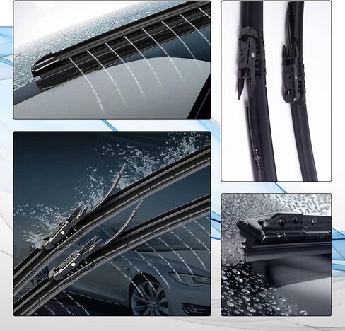 شفرات ممسحة الزجاج الأمامي من MIKODA مقاس 18 بوصة + 28 بوصة متوافقة مع طراز Tesla X 2015 2016 2017 2018 2019 2020 2021 2022، طقم ذراع ممسحة أمامي متكامل قطعتين in Kuwait