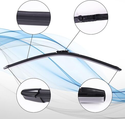 شفرات ممسحة الزجاج الأمامي من MIKODA مقاس 18 بوصة + 28 بوصة متوافقة مع طراز Tesla X 2015 2016 2017 2018 2019 2020 2021 2022، طقم ذراع ممسحة أمامي متكامل قطعتين in Kuwait