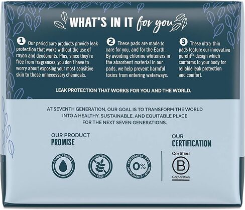 فوط صحية فائقة النحافة من الجيل السابع، عادية بالأجنحة، مجانية وشفافة، 18 قطعة in Kuwait